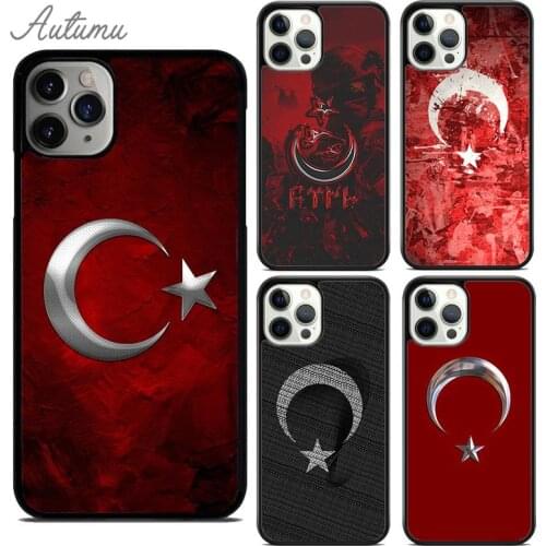 Turkey Turkish Flag Phone Case for iPhone 11 12 Pro Max mini X XR XS SE 2020 5 6S 7 8 Plus Samsung Galaxy S8 S9 S10 Cover shell