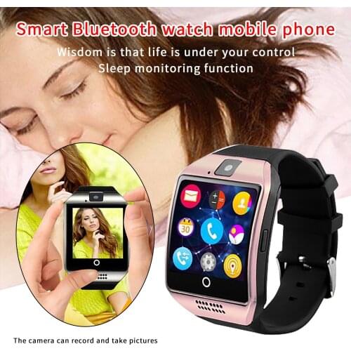 Q18 Smart Watch Men Women Support Sim TF 2G Network Card Phone Fitness Tracker Push Message Camera Smartwatch Fashion Wristwatch