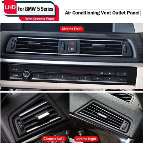 Air Conditioning Vent For BMW 5 Series F10 F18 Grille Outlet Panel With Chrome Plate Front Row Wind Left Center Right