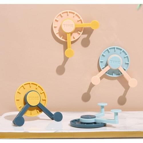 360° Rotatable Seamless Adhesive Hook Strong Bearing Stick clock Hook Kitchen Wall Hanger Bathroom Kitchen supplies Hooks
