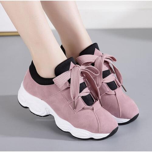 High Quality White Shoes Sports Shoes Women Korean Version of All-match Running High Heel Casual Shoes Women Fashion