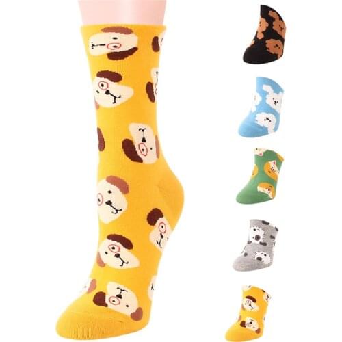 New arrival women socks funny cute cartoon autumn-winter warm sock lady and womans colorful animal socks
