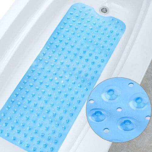 100 * 40cm Long PVC Bathroom Mat Bathroom Bathtub Mat with Suckers Mats Pad Bathroom Toilet Carpet Bath Mat