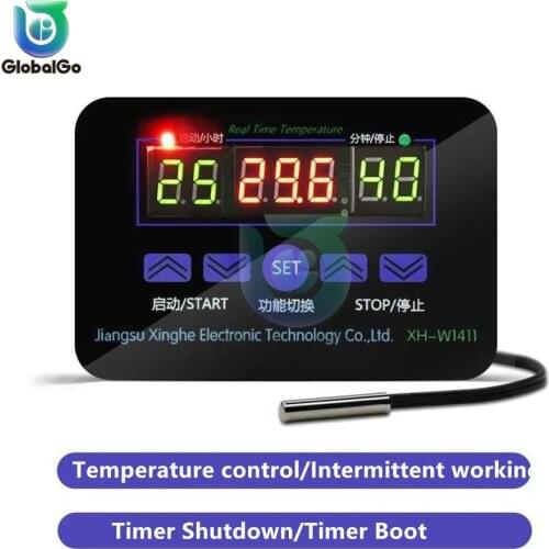 110 220V 12V Digital Temperature Controller Switch Thermostat Thermoregulator 20A Relay XH-W1411 Intelligent Temperature Sensor