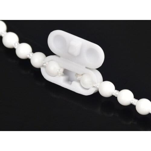 20 Pcs White Plastic Curtain Chain Connector Roller Blinds Pull Cord Connector