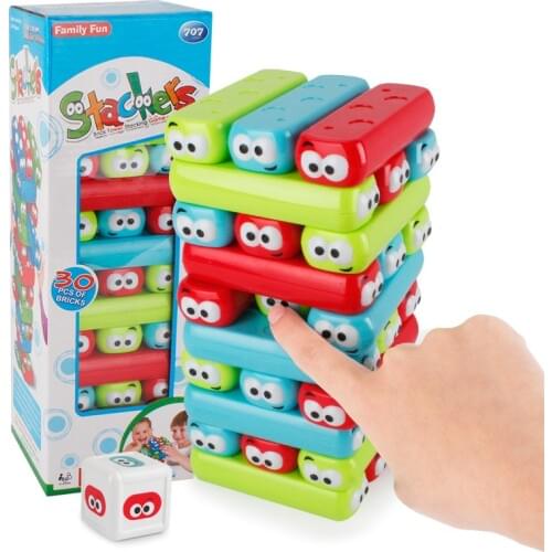 30pcs Jenga Mini Plastic Classic Game Stack-up Pumping Building Blocks Kids Toy Domino Educational Game Kids Gift