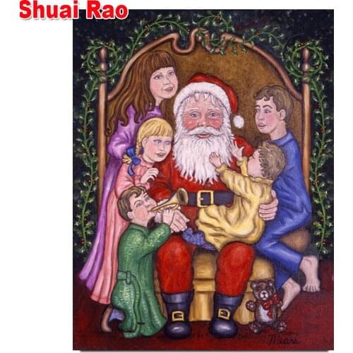 5d Santa Claus with Victorian Children cross stitch,Diy diamond embroidery cartoon diamond painting full square drill mosaic art