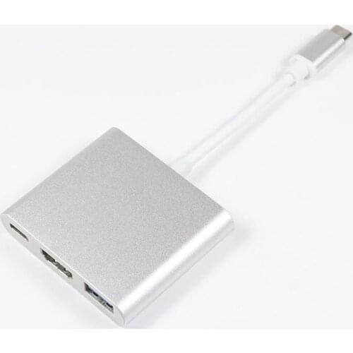 USB-C To HDMI 3 in 1 Cable Converter For Apple Macbook USB 3.1 Thunderbolt 3 Type C Switch To HDMI 4K Hub Adapter Cable 1080P