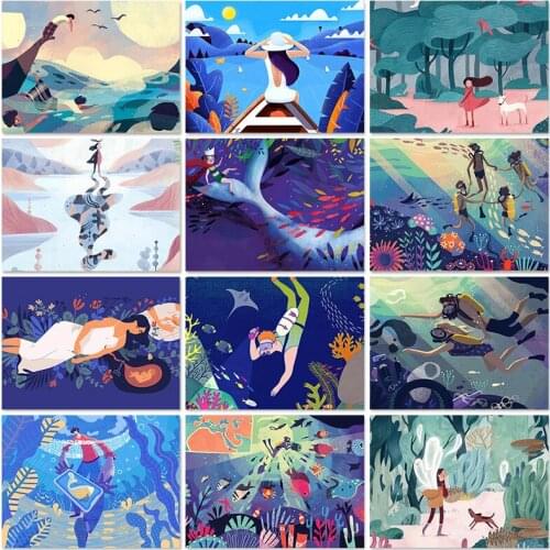 Diy 5D Diamond Painting Vivid Colorful Figure Picture 3D Diamond Embroidery Cross Stitch Kit Rhinestones Mosaic Home Decoration