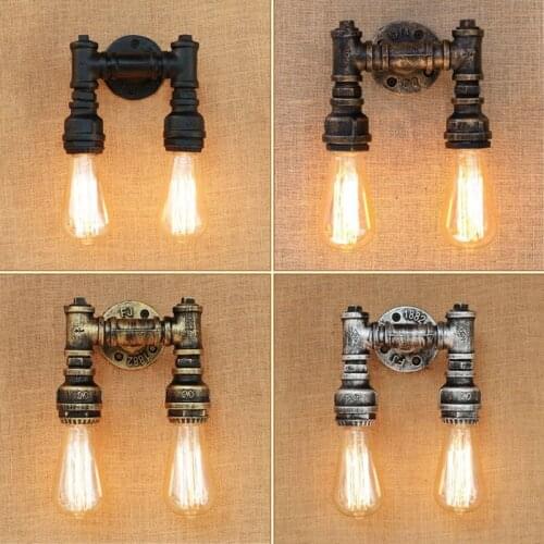 American Water Pipe Wall Lamp Retro Industrial Wall Lamp Restaurant Bar Counter Coffee Shop Corridor Shop Nostalgic Wall Lamp