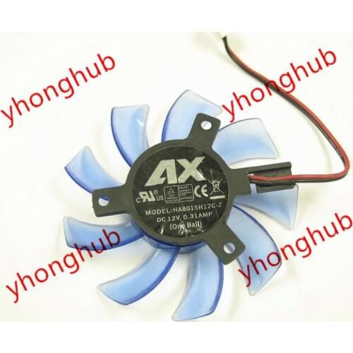 AX HA8015H12C-Z DC 12V 0.31A 2-wire Server Cooling Fan