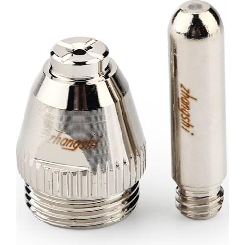 Free Shipping 10Pcs/Lot AG60 Electrode Nozzle Inlet Silk Wire Plasma Cutting Machine Accessories SG55 Cutting Nozzles