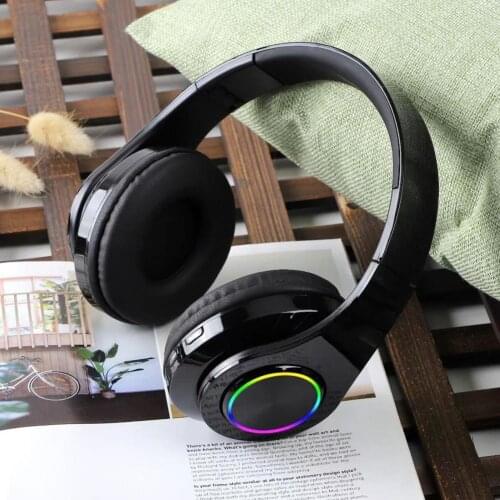 B39 Wireless Headphones Foldable Colorful Breathing Lights Support TF Card Bluetooth-compatible 5.0 Stereo Heavy Bass Headsets