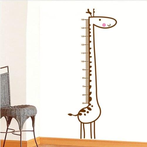 Large Giraffe Height chart Sticker grow ruler Wall Stickers Child Height Measure For Home Decoration Childrens Room