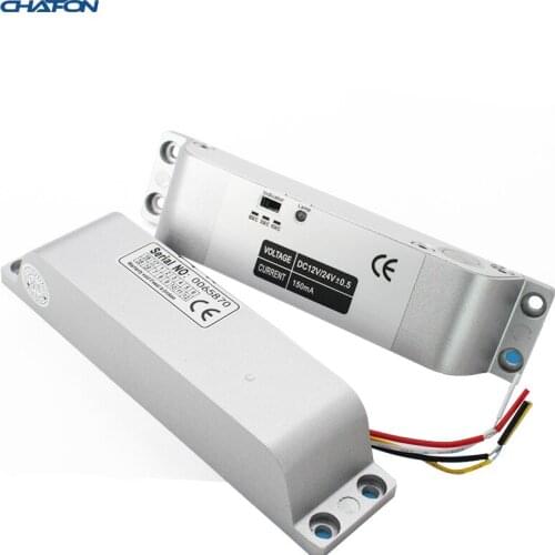CHAFON DC12V Electric Drop Bolt Lock Access Control Electronic Mortise Door Locks with Time Delay for Gate Entry System