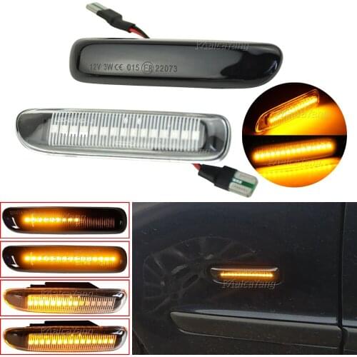 For BMW 3 Series E46 Sedan Coupe Wagon Convertible 1997-2001 Dynamic Turn Signal Light LED Side Marker Lamp Indicator