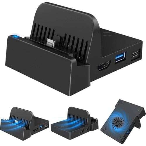 Docking Station For Nintendo Switch Charging Dock 4K HDMI TV Adapter Charger Set Compact Lightweight And Portable