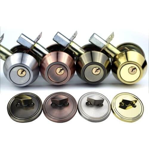 Home Door Gate Single Cylinder Deadbolt Chrome Stainless Steel Dead Bolt Door Lock