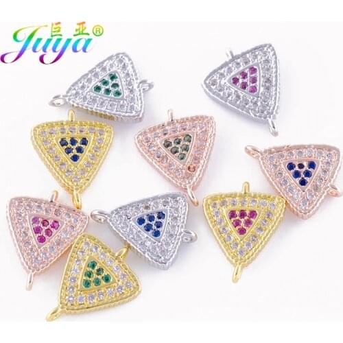 Earrings Jewelry Making Findings Gold/Rose Gold Triangle Charm Connectors Accessories For Women Fashion Jewelry Handmade