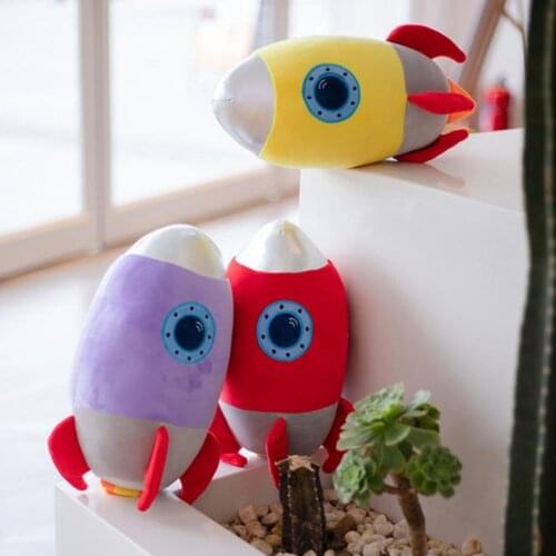 Simulation Rocket Design Plush Stuffed Doll Children Toy Sofa Bed Pillow Decor