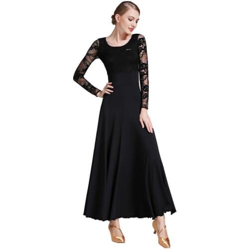 Empire Long Ballroom Dress with Lace 226-642