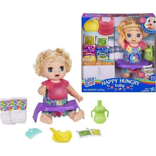 Hasbro Baby Alive Naughty Baby Snack Goods Bilingual Voice Drinkable Urine Urine Mouth Movable Interactive Doll Gift
