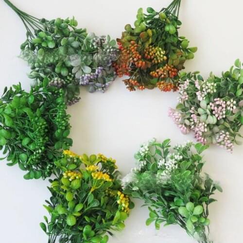 Simulation Milan Grass Green Landscape Decoration Holding Flowers Small Wild Fruit Fake Plants Home Decoration