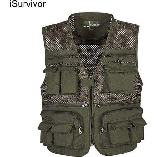 Мужские модные жилеты iSurvivor China At AliExpress