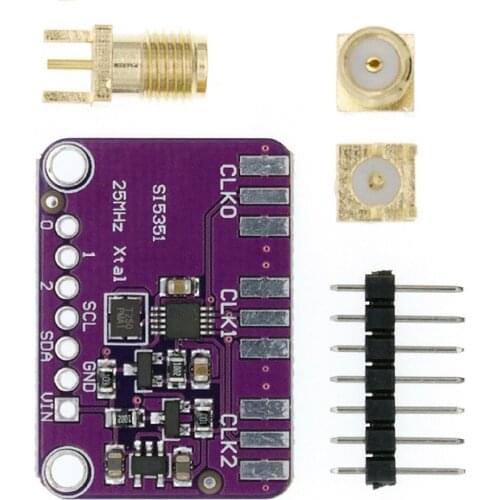 DC 3V 5V SI5351 SI5351A I2C Clock Signal Generator Module High Frequency Signal Square Wave Frequency 8KHz-160MHz For Arduino