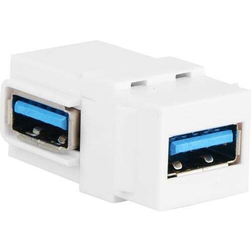 90 Degree USB 3.0 Keystone Jack Inserts Right Angle USB Cable Interface Coupler Female to Female Connector Extension