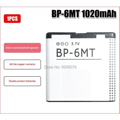 Rechargeable High Capacity 1050mah bateria BP-6MT Mobile phone Battery For Nokia 6720c/E51/N81/N82 BATTERY 6MT