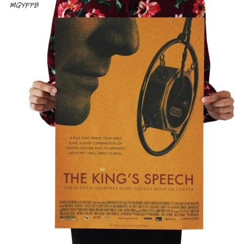 Movie The Kings Speech Kraft Paper Poster Home Room Bedroom Wall Decoration Painting Core 50.5x35cm