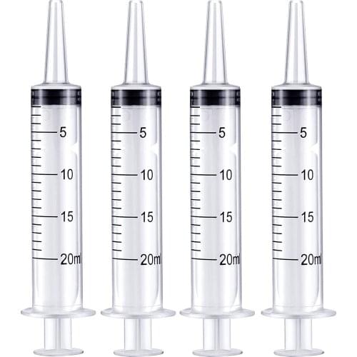20ml Reusable Plastic Syringe Hydroponics Plastic Syringe For Lip Gloss Nutrient Sterile Health Measuring Syringe Cat Feed Tools