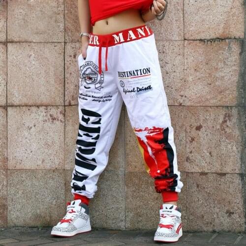 New Pattern Fashion Doodle Easy Leisure Time Pants Suit-dress Hiphop Jazz Practice Show Clothing Dance Haren Pants