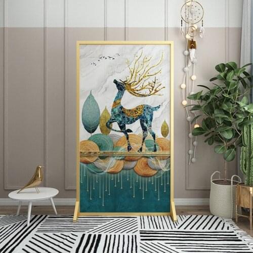 Nordic simple abstract light luxury elk art partition entrance entrance restaurant mobile home metal mobile