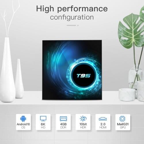 Smart TV Box T95 Max Android 10 6K HD set top box large support multiple Media player video formats PK X88pro max tv box android