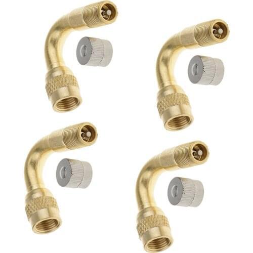 MagiDeal 4X Car Air Tire Tyre Valve Extension Stem Extender Brass 45 Degree