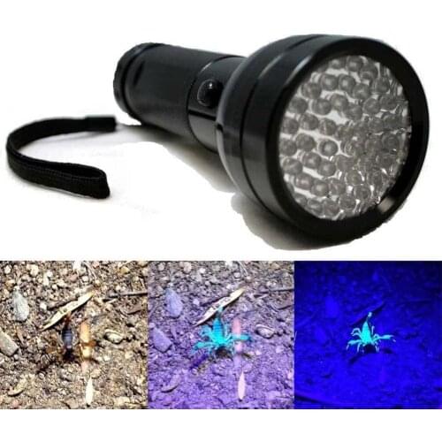 SecurityIng UV Flashlight 395nm Aluminium 51 LED Torch Ultra Violet Black Light Detection Light Lamp for Pet Urine Detection