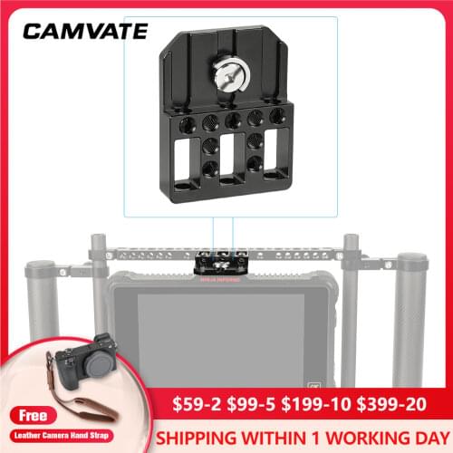 CAMVATE Universal Top/ Bottom Mounting Plate With 1/4"-20 Slotted Screw For on-camera Directors Monitor Cage Rig Support System