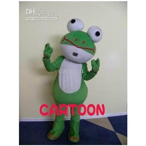 On Sale , GREEN Frog Adult Size cartoon Mascot Costume Fancy Dress Animal mascot costume free shipping