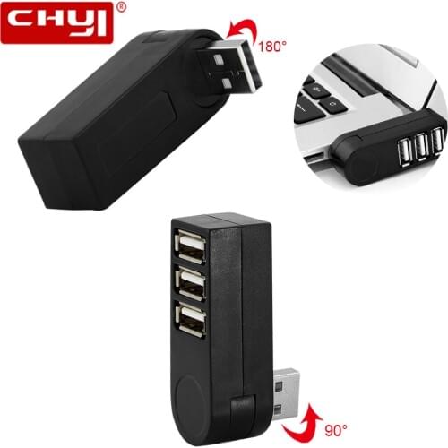 High Speed 3 Ports Rotatable USB HUB 2.0 USB Splitter Adapter for Notebook Desktop Computer PC Peripherals