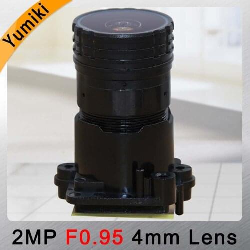 Yumiki F0.95 F1.0 4mm focal LENs 2MP 1/2.7" special for image sensor IMX327 , IMX307 , IMX290 , IMX291 camera PCB board module