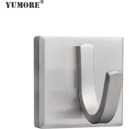 YUMORE 304 stainless steel Hotel Robe Hook Bathroom Clothes Hook Hanger Wall Mounted Coat Towel Hooks Storage Tools