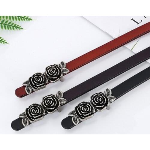 Maikun 2021 New Genuine Leather Thin Belt For Women Fashion All-Match Pure Cowhide With Skirt Decoration Trousers Waistband