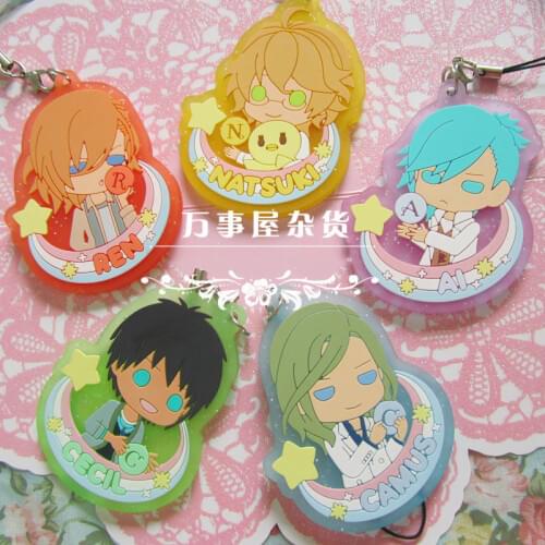 1pcs Anime Keychain New Uta No Prince-sama Syo Kurusu Aijima Haruka Nanami Sweet Candy Keychain De Llaveros Keyring Keyring