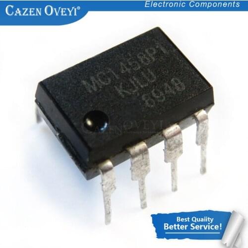 10pcs/lot MC1458CP MC1458N MC1458P1 MC1458 DIP-8 In Stock