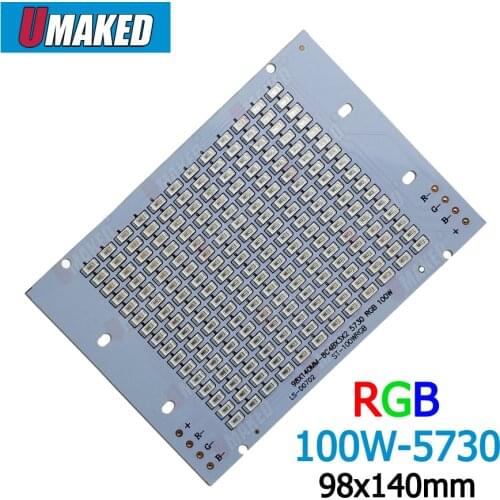 100W RGB Color LED Floodlight PCB 140x98mm SMD5730 led board, LED flood lighting source, lawn light, garden light free shipping