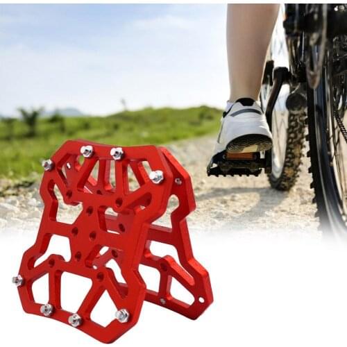 2Pcs Universal Corrosion Resistant Aluminum Alloy Lock Pedal to Flat Pedal Converters for Mountain Bicycle Bicycle Pedal