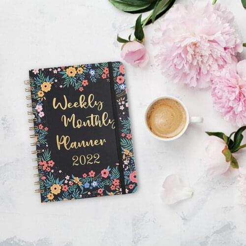 2022 Academic Year Planner Daily Weekly Monthly Planner Yearly Agenda 2022 English Schedule Coil Notebook 365-day Schedule Book