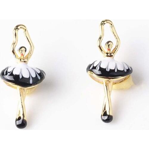 10pcs/lot Ballet Girl Alloy Pendent Ornaments Jewelry DIY Enamel Hanging Crystal Buttons for Earrings Earrings, Choker,Necklaces